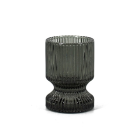 2-in-1 kandelaar Ø6x8cm antraciet
