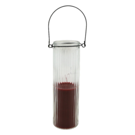 Kaars in tube Dirk | Rood burgundy