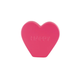 Hart ornament | Happy neon roze