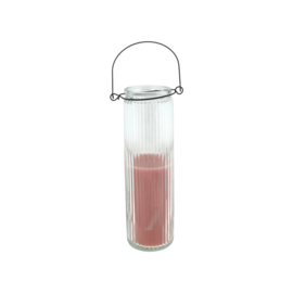 Kaars in glas Dirk | roze