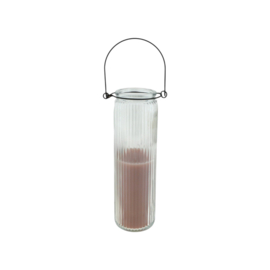 Kaars in glas Dirk | oud roze