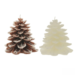 Dennenappel kaars bruin 12cm