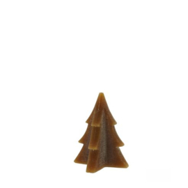 Kerstboom kaars Siena bruin 12cm
