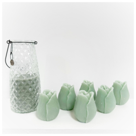 Kaars in glas | Vitra celadon