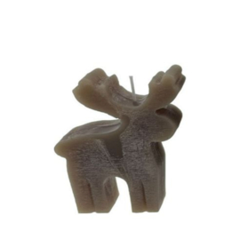 Rendier kaars taupe 10cm.