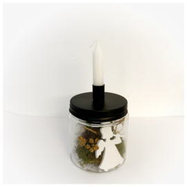 Kaarsenpot Kerst rond