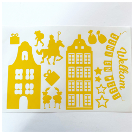 Sint | raamsticker Welkom