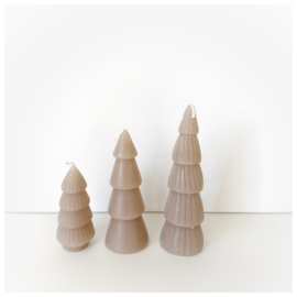 Kerstboom kaars set Furu | taupe