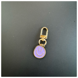 Sleutelhanger | Smiley paars