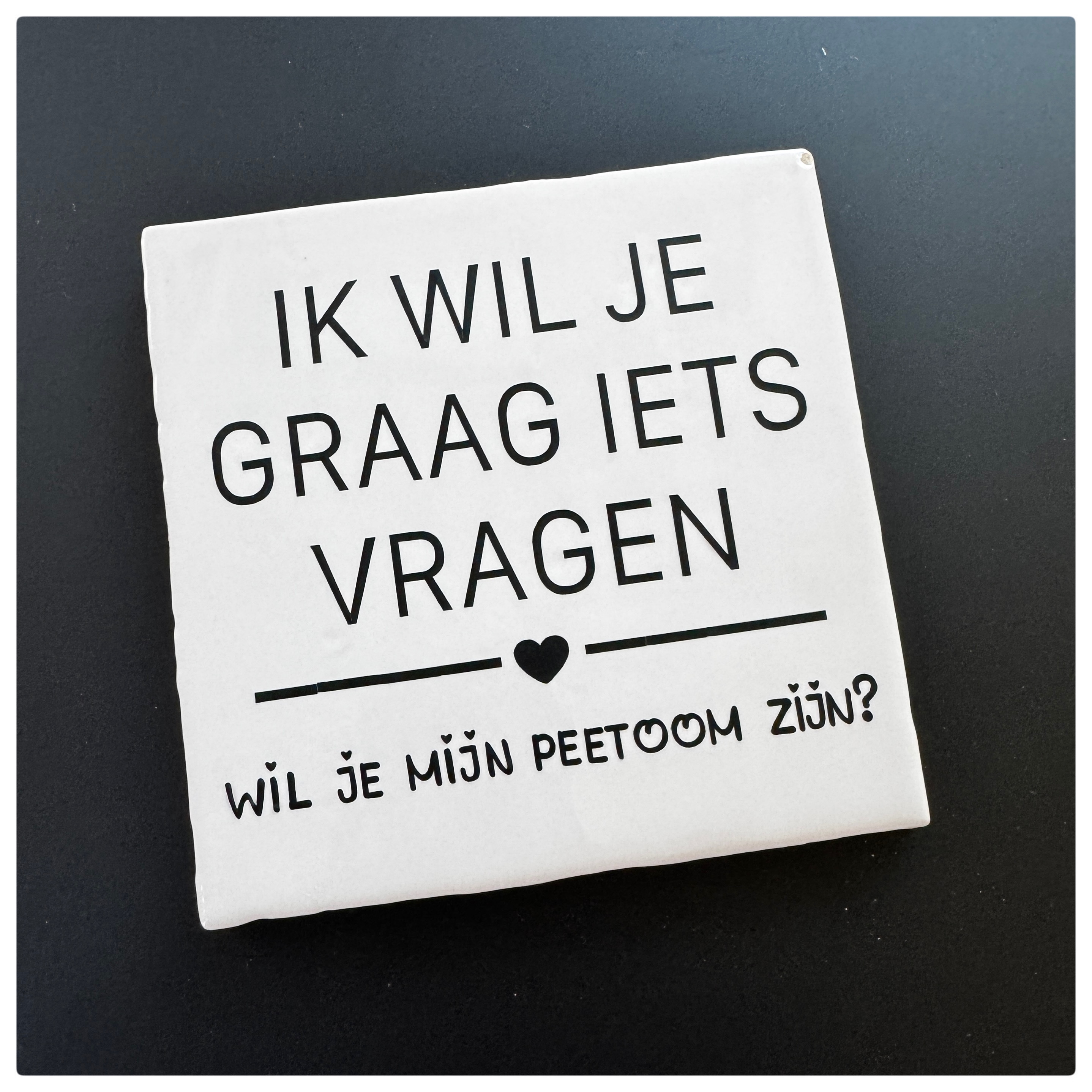 Tegel | 13x13cm met eigen tekst