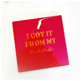 Tegeltje | I got it from my mama
