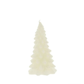 Kerstboom kaars wit 20cm.