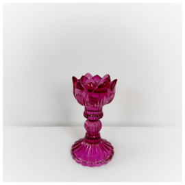Kandelaar | Bloem roze