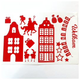 Sint | raamsticker Welkom