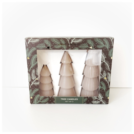 Kerstboom kaars set Furu | taupe