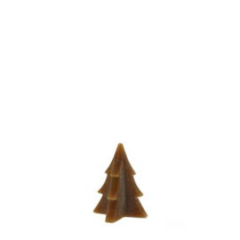 Kerstboom kaars Siena bruin 9cm