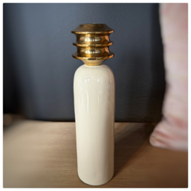 Kandelaar | Beige goud l