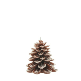 Dennenappel kaars bruin 12cm