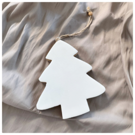 Kersthanger kerstboom | hout wit