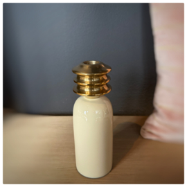 Kandelaar | Beige goud m