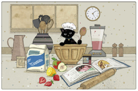 Placemat - Kat in de keuken
