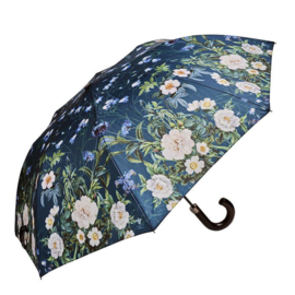 Paraplu - Blauwe bloementuin