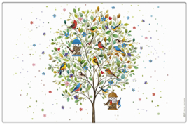 Placemat - Vogels in boom