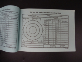 Individual scorebook for the rifle