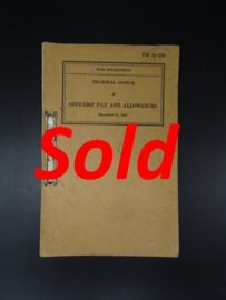 US Technical Manual - Officers pay and allowances 1942 - TM14-250