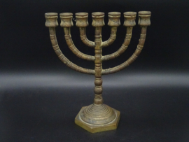 Bronze menorah candlestick
