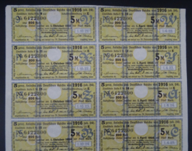 German Kriegsanleihe (War bonds) 5 Mark 1916