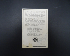 German WW2 death notice Schützen, Belgian East Cantons