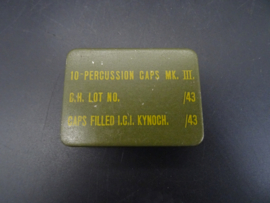 British 10 Percussion Caps MK. III. box ww2