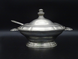Pewter soup tureen