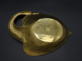 Vintage brass swan tray