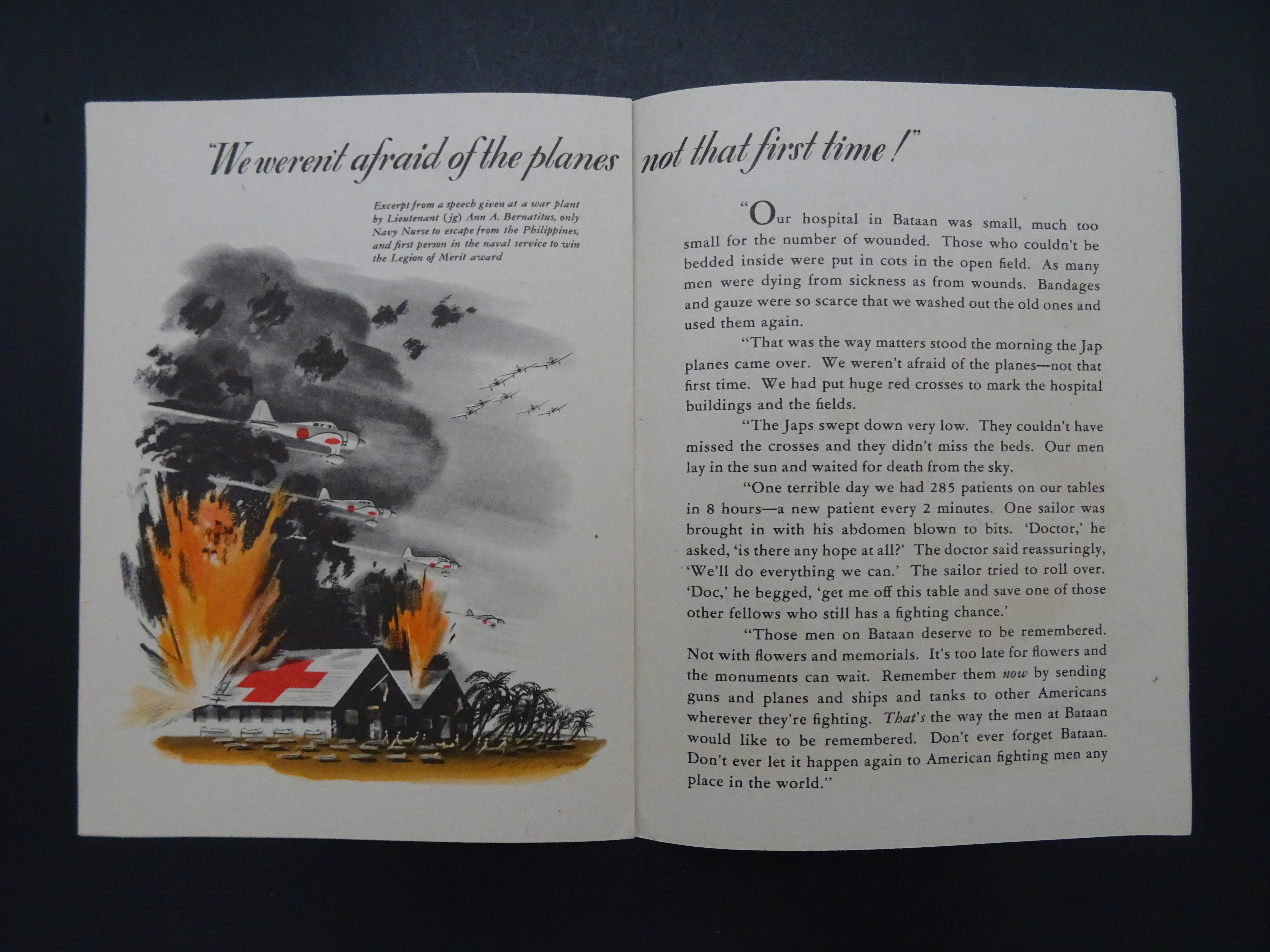US Navy booklet 'Lest we forget' 1943