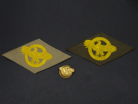 Honorable discharge patches and lapel pin