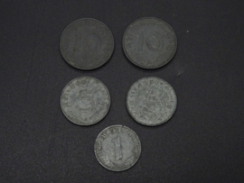 German Reichspfennig set of 5 coins (3)