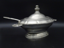Pewter soup tureen