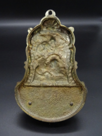 Brass Holy water font Lamb of God