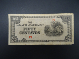 WW2 Japanese Occupation Money Fifty Centavos Philippines