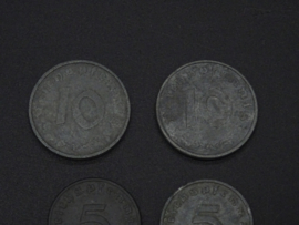 German Reichspfennig set of 5 coins (4)