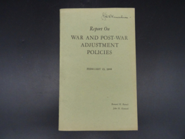 Report on War and Post-War Adjustment Policies book 1944