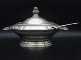 Pewter soup tureen