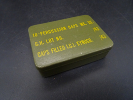 British 10 Percussion Caps MK. III. box ww2
