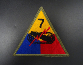 US 7th Armored Division Greenback Patch WW2