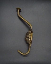 Brass lions head coat hanger