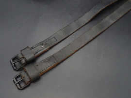 Pair of British leather straps