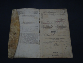 Belgian military pay book 1875
