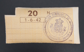 Set of Belgian rations coupons village of Wauthier-Braine